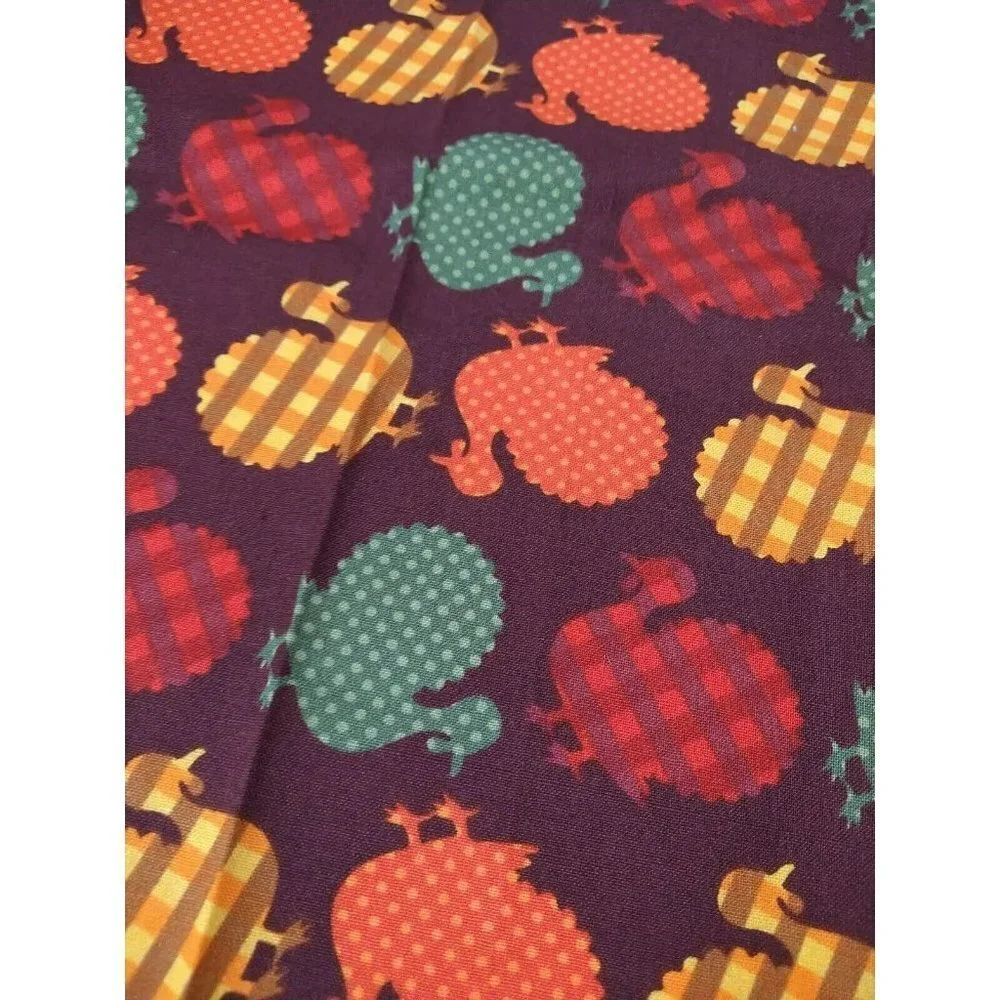 Tabletop Cotton Turkey Thanksgiving Fall Reusable Napkins 16